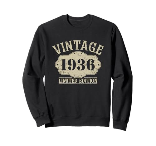 90th Birthday Born 1936 Limited Edition Vintage 1936 Sweatshirt | Amazon (US)