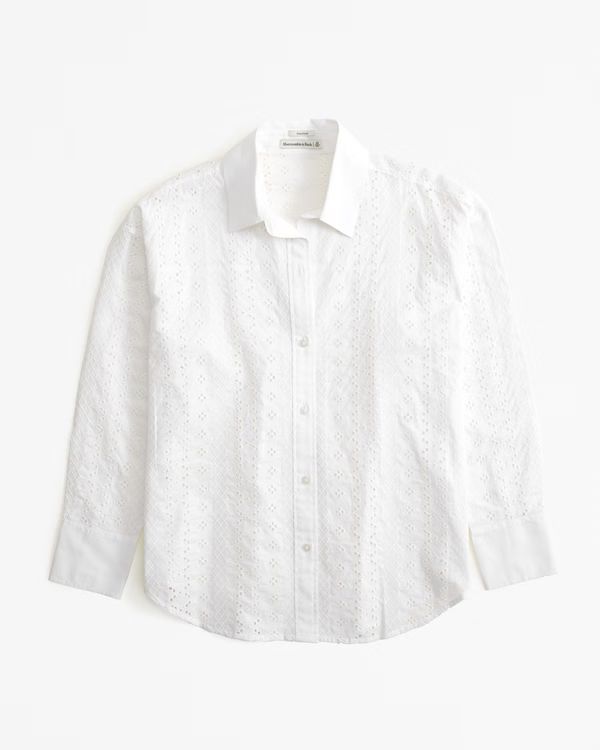 Oversized Embroidered Shirt | Abercrombie & Fitch (US)