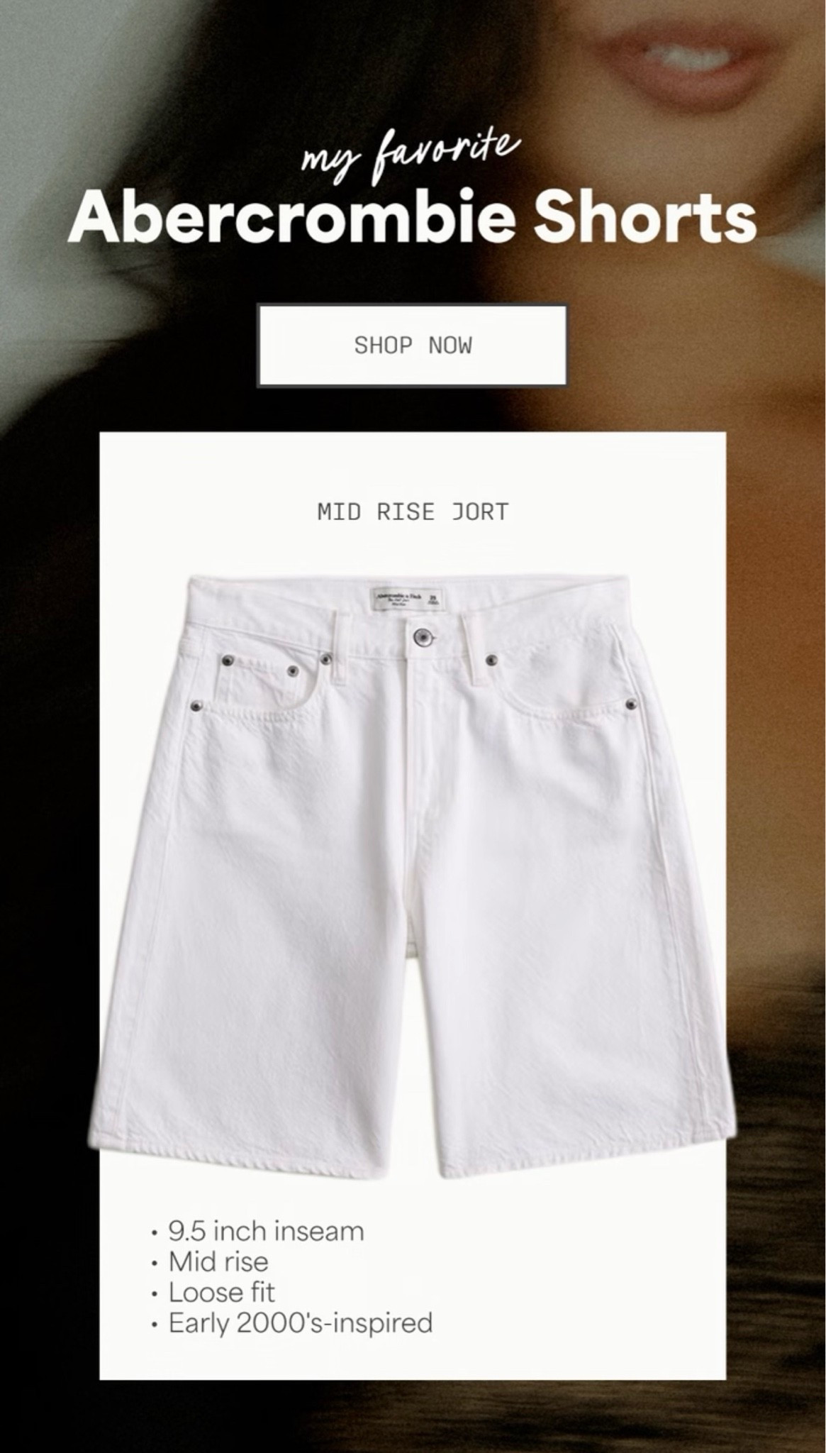 Midsize denim shorts! I’m in a size 33. Abercrombie sale happening now; 20-40% off shorts & swim plus 20% off almost everything else! - - - midsize jean shorts, midsize fashion, midsize style, summer shorts, curvy denim, curvy outfit inspo