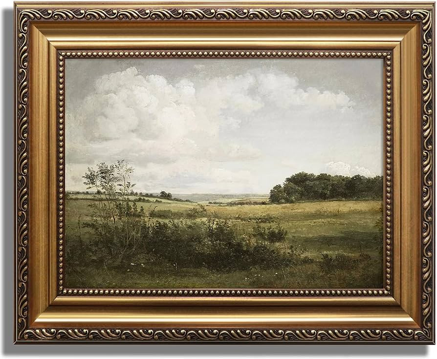 Vintage Gold Framed Wall Art, Nature Landscape Retro Paintings, 9x12 inch | Amazon (US)