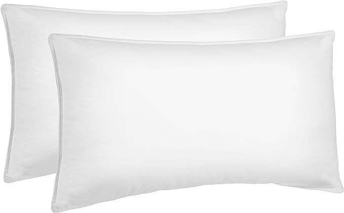 AmazonBasics Down Alternative Bed Pillows for Stomach and Back Sleepers, Set of 2, Soft Density, ... | Amazon (US)