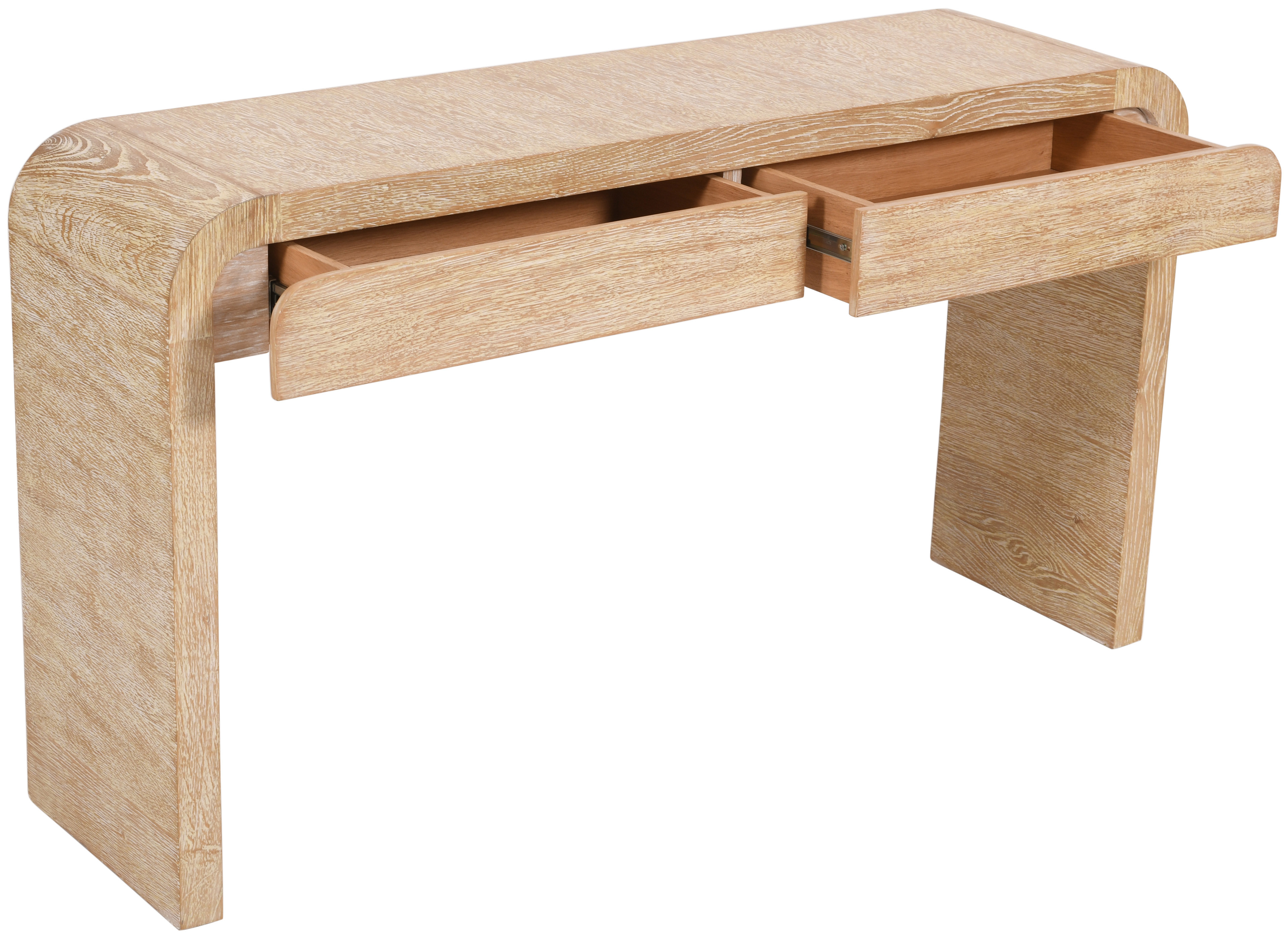 Meridian Furniture Cresthill White Oak Console Table | Walmart (US)
