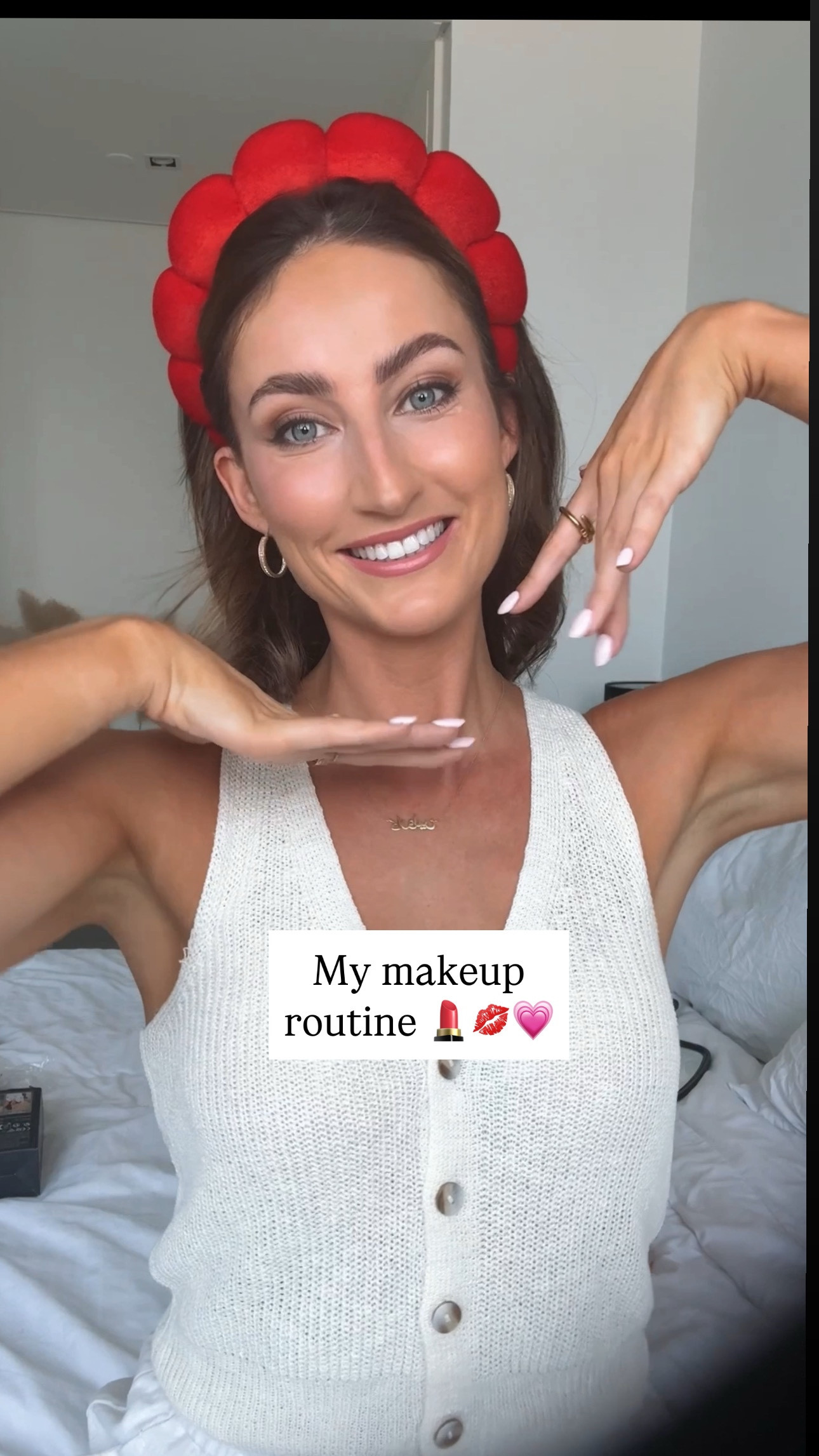 Charlotte tilbury flawless filter 4 medium 
Nars sheer glow Foundation and in Stromboli 
Sculpted by Aimee Concealer in Vanilla 
Sculpted setting spray 
Sculpted brown mascara  
Benefit brows 
Charlotte tilbury cream bronzer in 2 medium 
Charlotte tilbury powder bronzer in 2 medium 
Nars liquid blush ‘Orgasm’ 
Mac blush ‘Cheer up’ 
Laura mercier translucent powder 
Mac lipliner in edge to edge 
Charlotte tilbury lipstick in pillow talk 
Mac crème cup lipstick over it 

#LTKsummer #LTKAroundTheWorld #LTKtravel