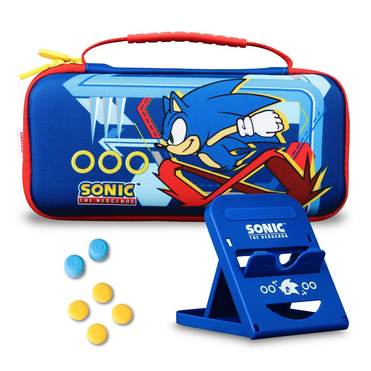 Sonic the Hedgehog Nintendo Switch Travel Case with grip controllers and stand | Target