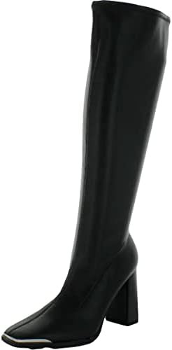 Bar III Womens Haydin Dressy Square Heel Knee-High Boots Black 7 Medium (B,M) | Amazon (US)