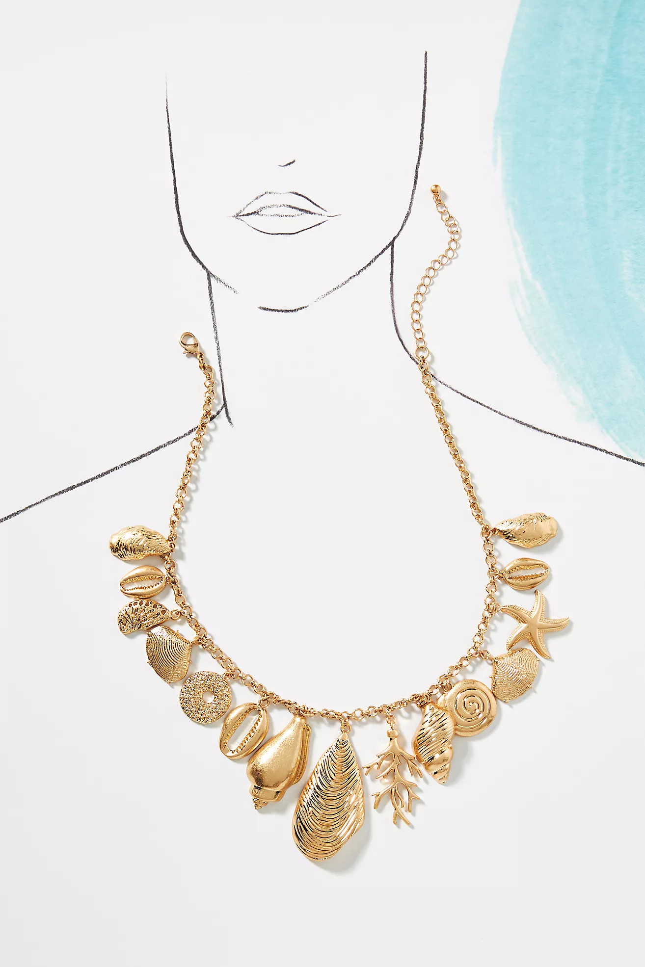 Metal Shell Charm Necklace | Anthropologie (US)