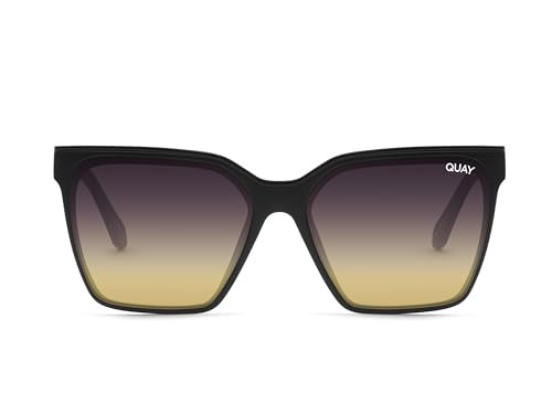Quay - Womens Sunglasses, Square Lenses with UV Protection, Oversized Sunglasses (Level Up, Matte Black) | Amazon (US)