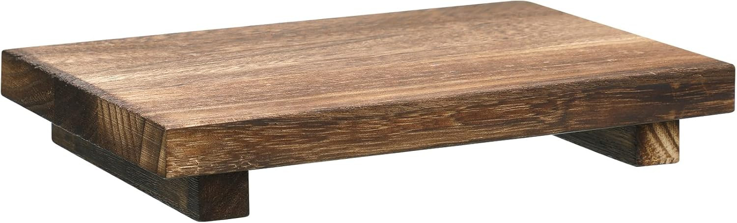 Nuogo Wood Riser Tray Soap, Pedestal for Kitchen Counter Sink Stand Decorative Rustic Bathroom Di... | Amazon (US)
