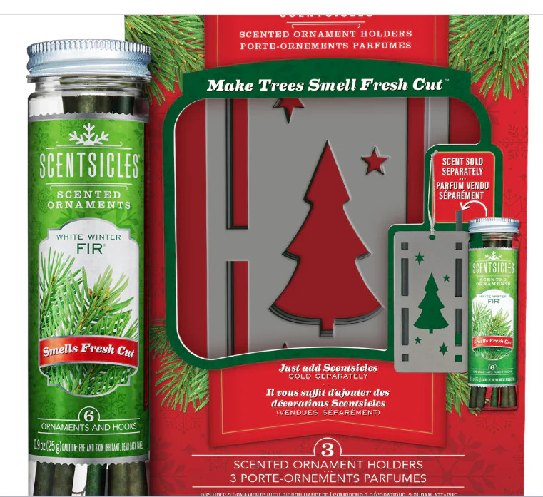 Scented Ornaments, 2 Pack- 6ct Bottle, White Winter Fir, Fragrance-Infused Paper Sticks | National Tree Company