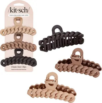 3-Pack Assorted Chain Claw Clips | Nordstrom
