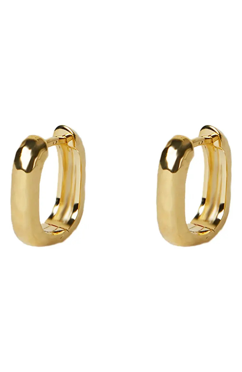 Argento Vivo Sterling Silver Oblong Huggie Hoop Earrings | Nordstrom | Nordstrom