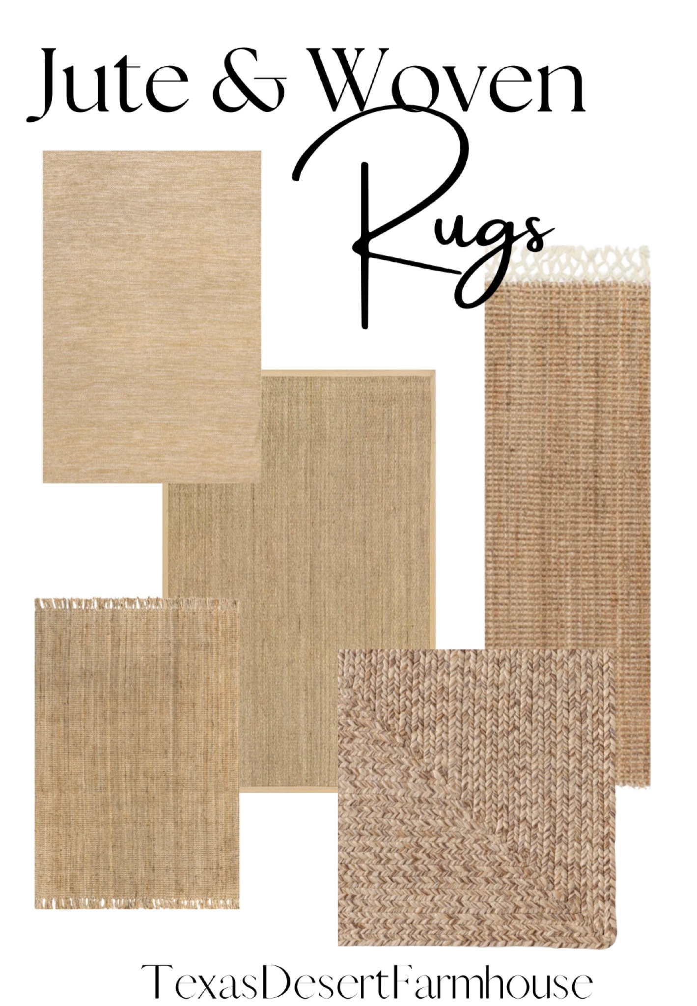Early Way Day Sale Jute & Woven Rugs

Palacio Farmhouse Seagrass Area Rug in Beige

Isalena Handmade Flatweave Farmhouse Jute Area Rug in Natural

Werts Handmade Tufted Farmhouse Jute Brown Rug

Owensby Handmade Braided Tan Indoor/Outdoor Rug

Parnell Farmhouse Handmade Cotton Beige Rug

#jute #juterug #wovenrug #arearug #hallrug #sinkrug #neutralrug #neutraldecor #homedecor #rug #rugs

#LTKsalealert #LTKFind #LTKhome