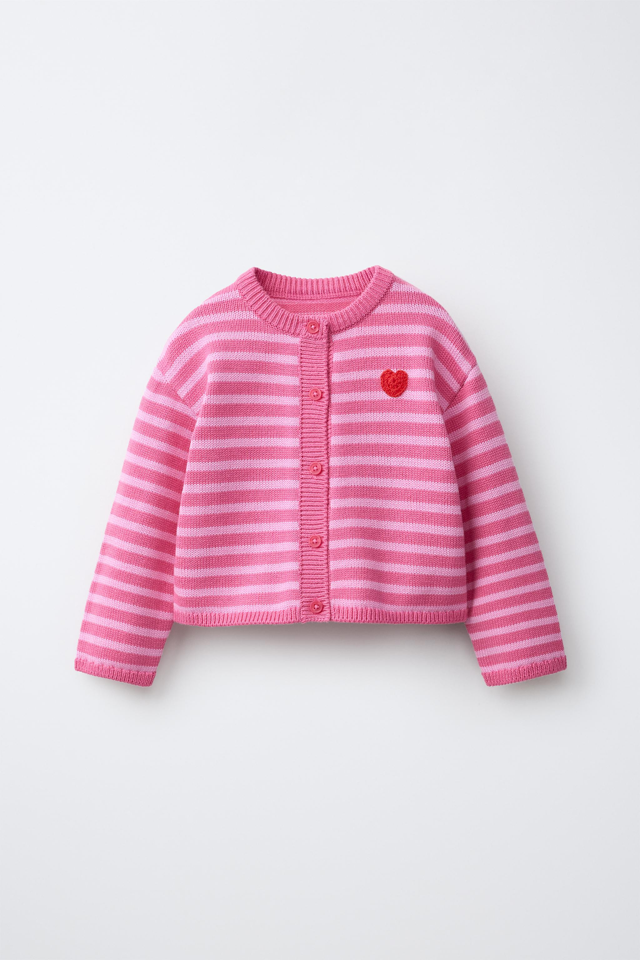 STRIPED HEART CARDIGAN | Zara US
