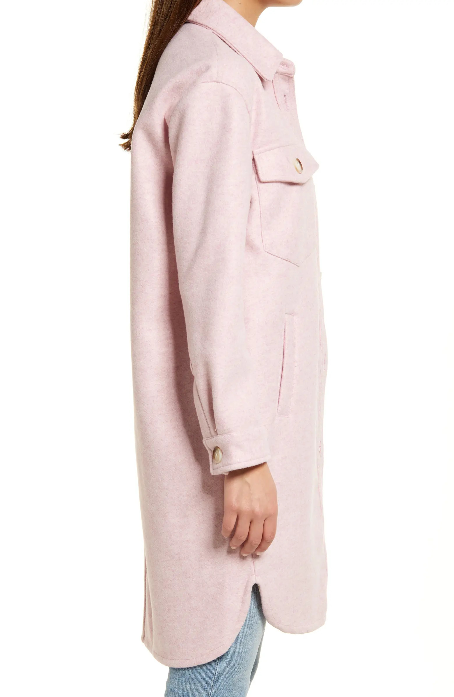 Long Button-Up Shacket | Nordstrom Rack