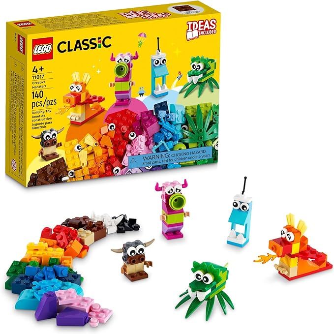 LEGO Classic Creative Monsters 11017 Building Toy Set for Kids, Boys, and Girls Ages 4+ (140 Piec... | Amazon (US)