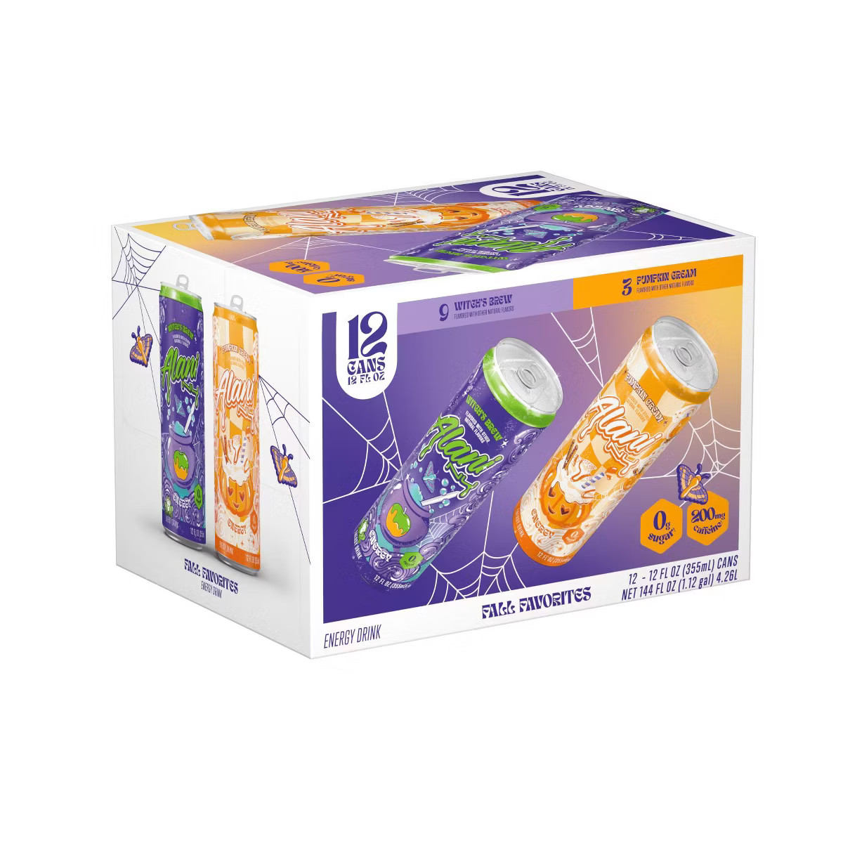 Alani Nu Witch's Brew Pumpkin Cream Variety Pack Energy Drink - 12pk/12 fl oz Cans | Target