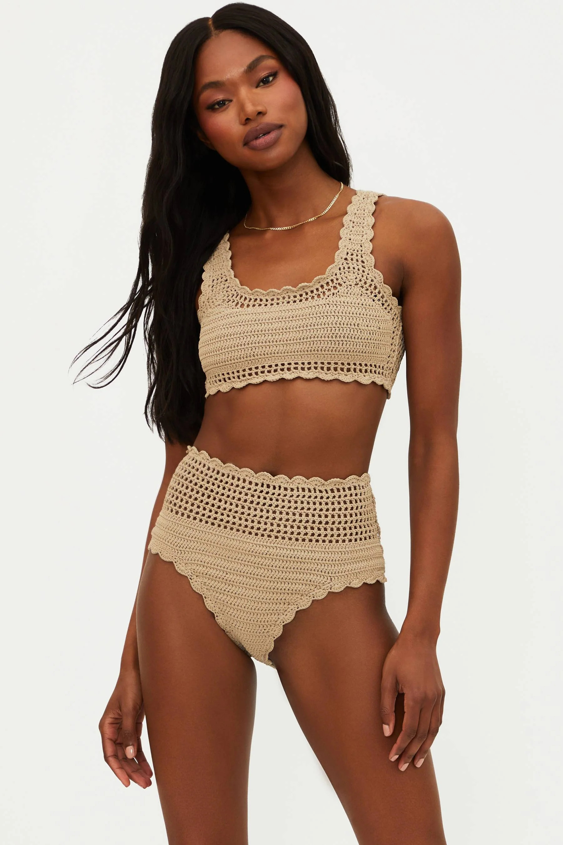 ANDY TOP TAN CROCHET | Beach Riot