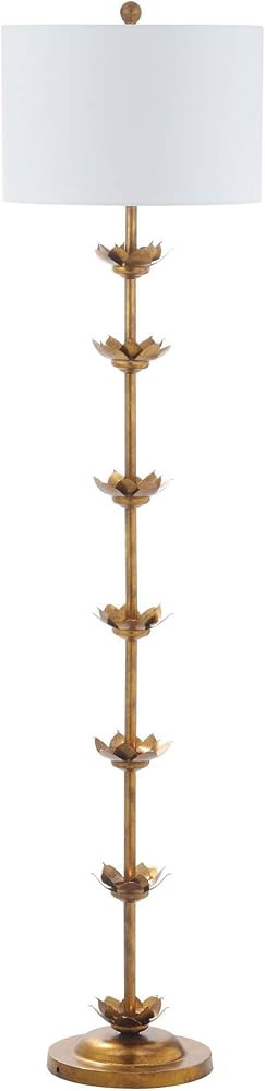 Safavieh FLL4003A Lighting Collection Landen Leaf 63.5" Antique Gold Floor Lamp, Metal | Amazon (US)
