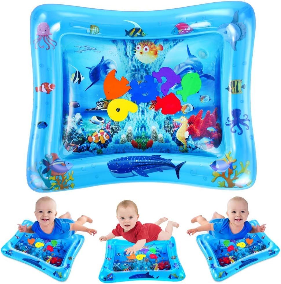 VATOS Tummy Time Baby Water Play Mat Toys for 3 6 9 Months Newborn Infant&Toddlers, Inflatable Se... | Amazon (US)