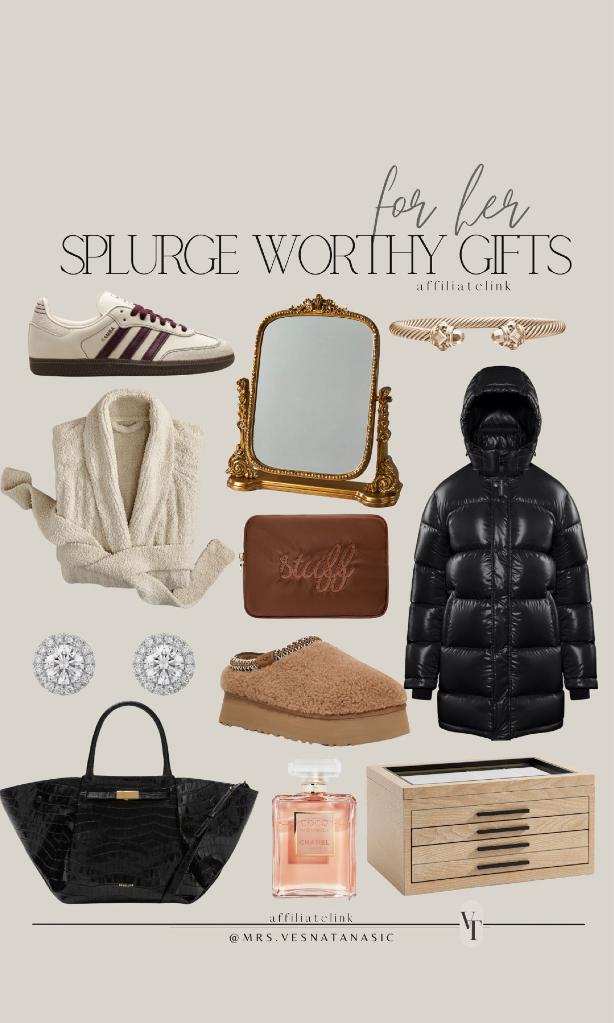 Splurge worthy gift ideas for her! #giftguide #giftideasforher #giftideas
#splurgegifts 

#LTKGiftGuide #LTKShoeCrush #LTKHoliday