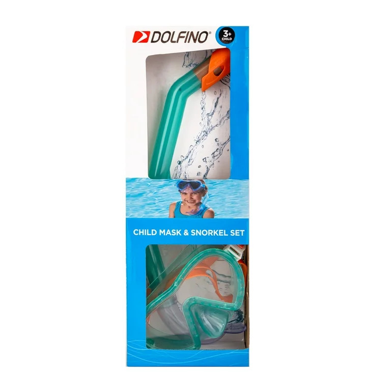 Dolfino Latex Free Swim Mask and Snorkel Set for Children, 3+ | Walmart (US)