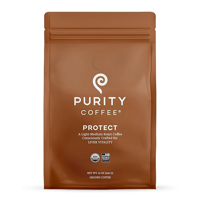 Purity Coffee PROTECT Light-Medium Roast Ground Coffee for Liver Vitality - USDA Organic and Thir... | Amazon (US)