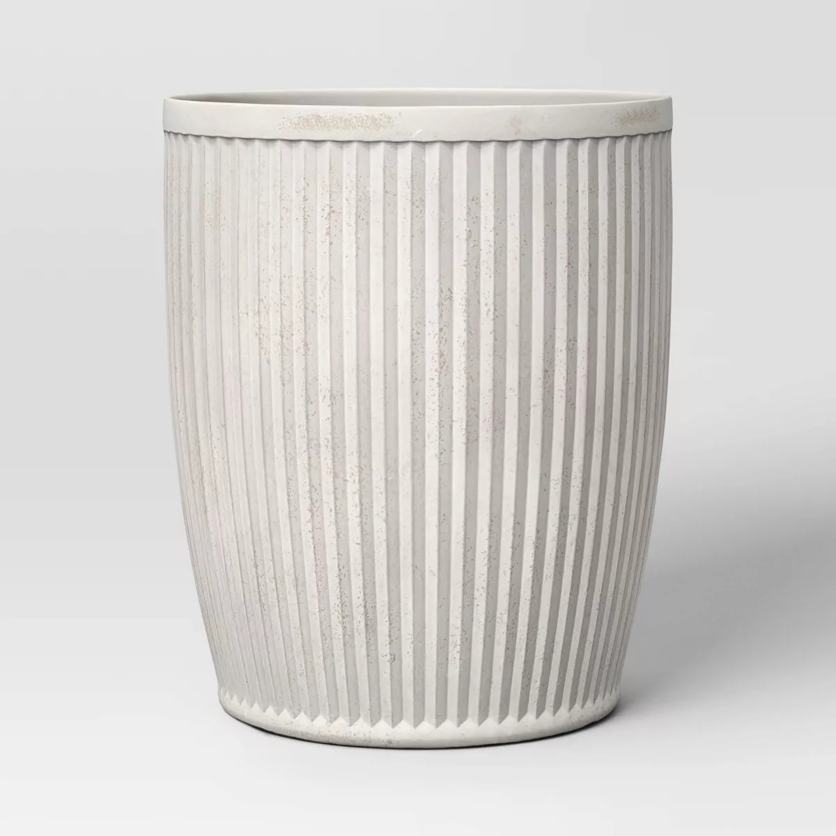 Weathered Ribbed Composite Indoor Outdoor Planter Pot Off-White - Threshold™ designed with Stud... | Target