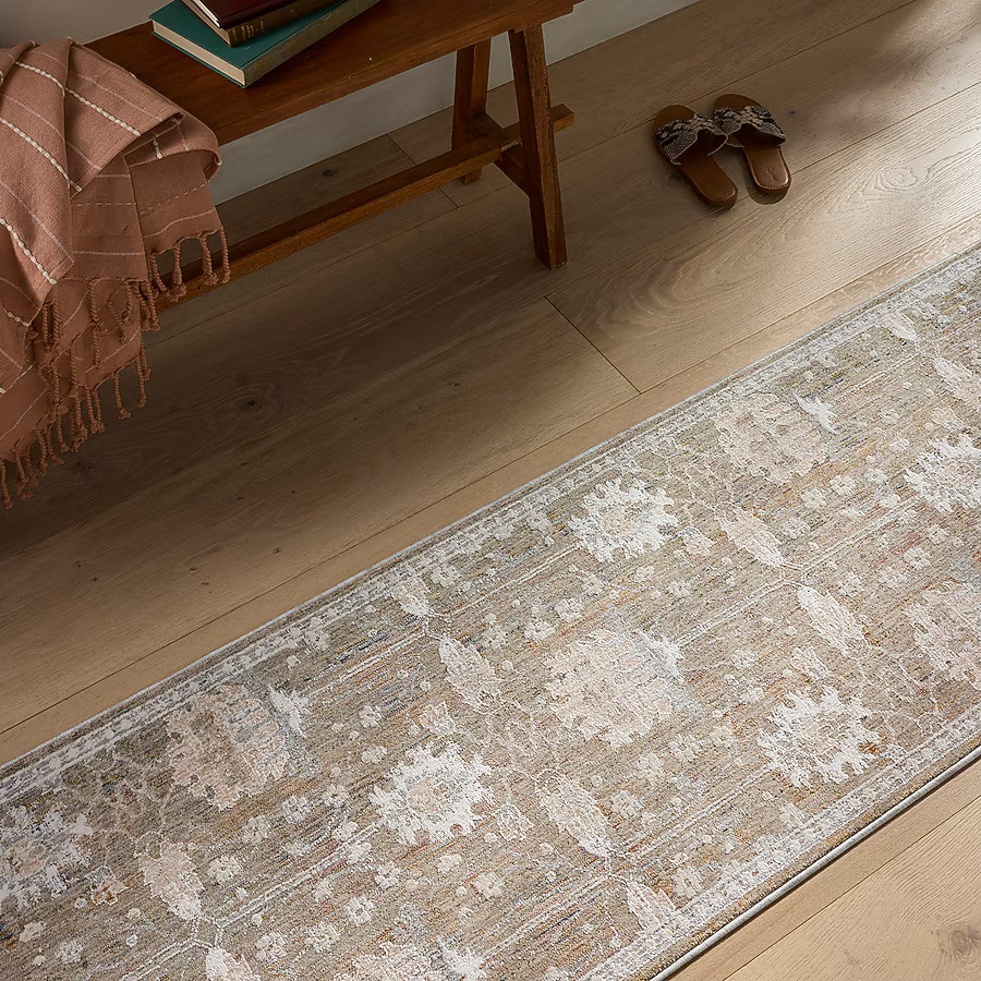 allen + roth Forest Whisper 2 x 8 (ft) Loomed Polyester Beige Rectangular Indoor Tribal Bohemian/... | Lowe's