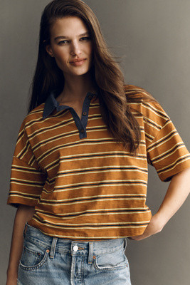 Pilcro Short-Sleeve Polo Top | Anthropologie (US)