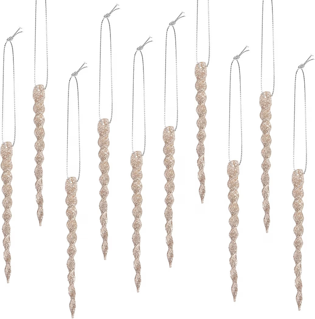 30 Pcs Christmas Plastic Icicle Twisted Plastic Icicle Ornaments Christmas Tree Hanging Decoratio... | Amazon (US)