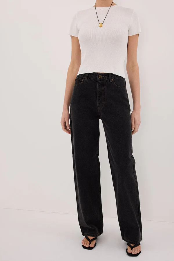 WESTIN BLACK RINSE TALL STRAIGHT JEAN | DISSH