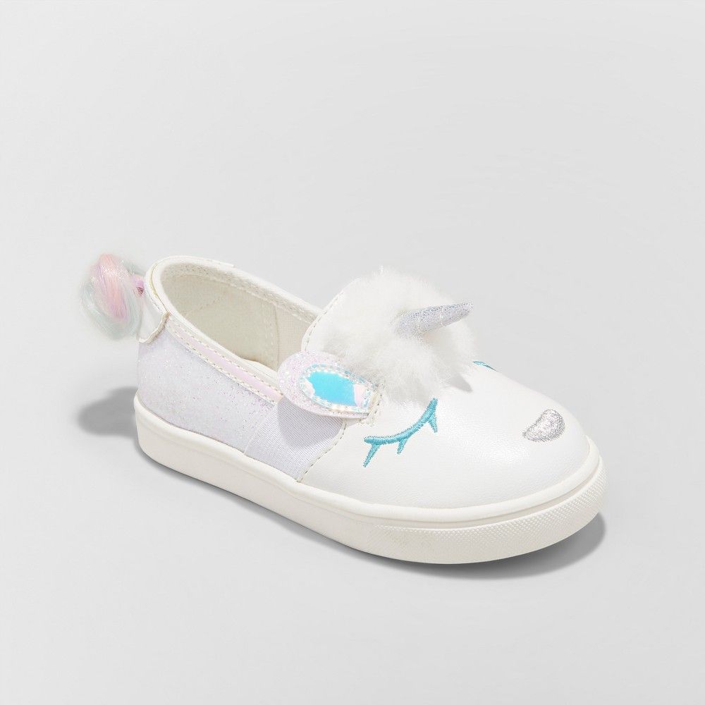 Toddler Girls' Angel Unicorn Sneakers - Cat & Jack White 8 | Target