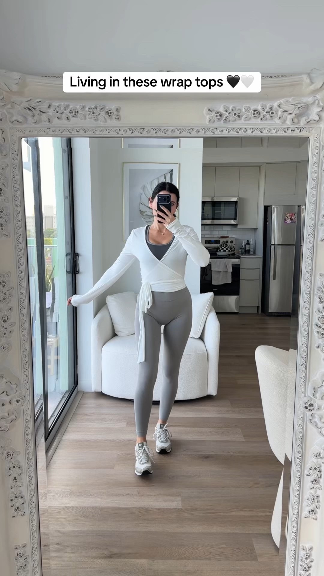 Activewear ballerina wrap tops 

#LTKgrwm #LTKActive #LTKootd