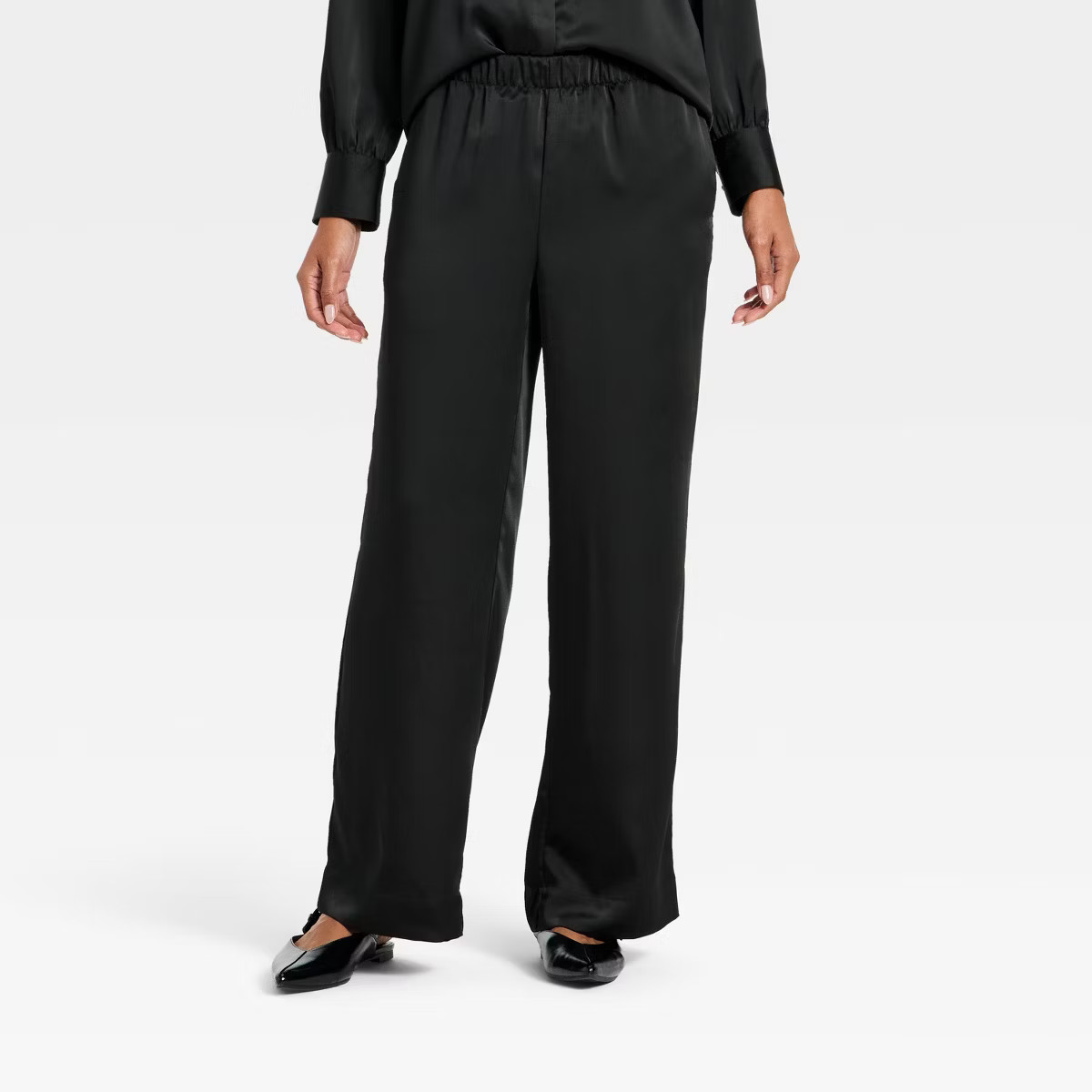 Women's Satin Pull-On Pants - A New Day™ | Target