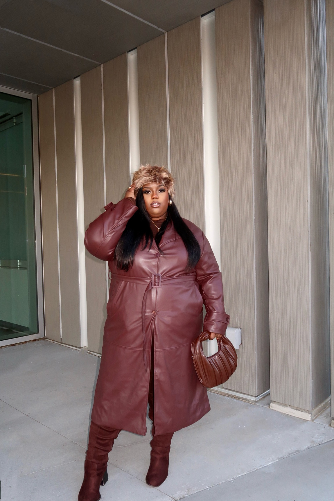 Jacket is true to size from Boohoo, jumpsuit is from Fashion Nova, Boots are from Torrid, accessories are all from Amazon

#LTKfindsunder100 #LTKplussize