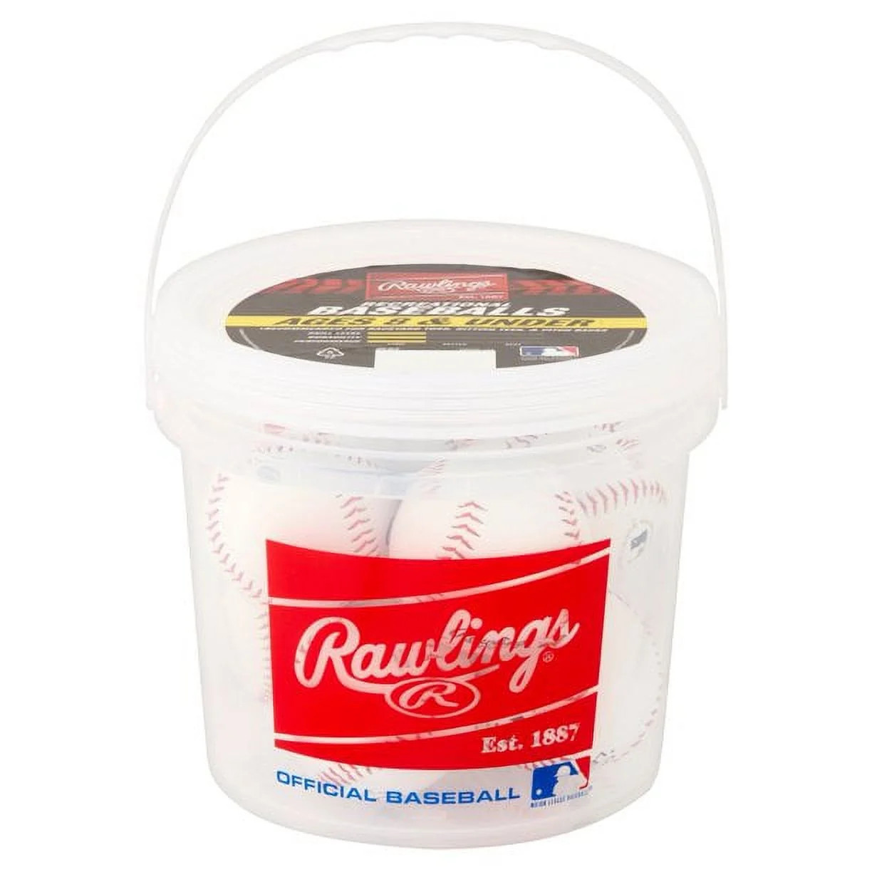 Rawlings | Official League Recreational Use Practice Baseballs | Youth/8U | OLB3 | Bucket | 8 Cou... | Walmart (US)