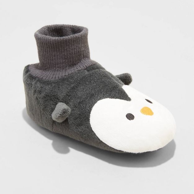 Toddler Tadeo Penguin Slippers - Cat & Jack™ Dark Gray | Target