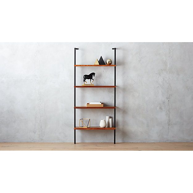 helix 70" acacia bookcase | CB2