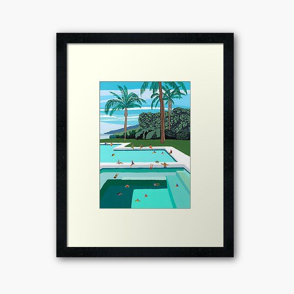Beachy Pool Framed Art Print by HeloBirdie | Redbubble (US)