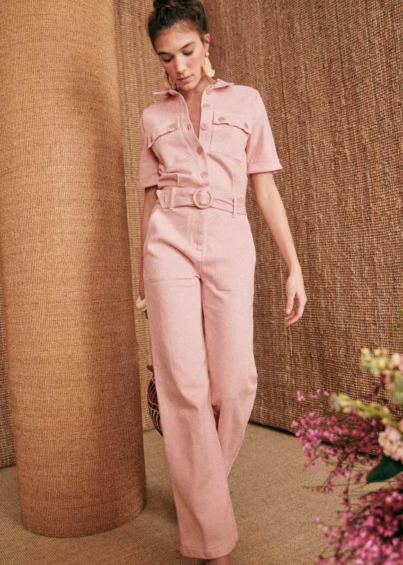 Combinaison Manhattan - Création Rose - Rose - Coton Biologique - Sézane | Sezane Paris