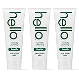 Amazon.com : Hello Naturally Whitening Fluoride Toothpaste, Natural Peppermint Flavor and Tea Tre... | Amazon (US)