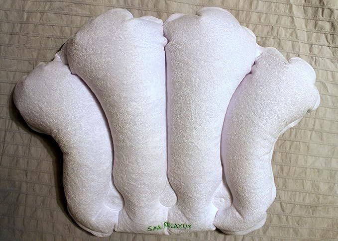 Spa Relaxus Super Soft Inflatable Terry Cloth Bath Pillow | Amazon (US)