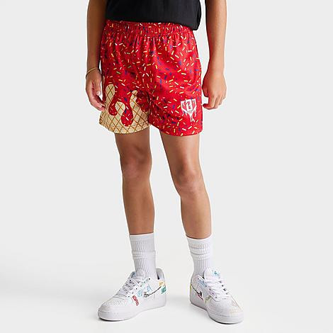Baseball Lifestyle 101 Big Kids Ice Cream Mesh Shorts in Cherry Size: Medium | Finish Line (US)