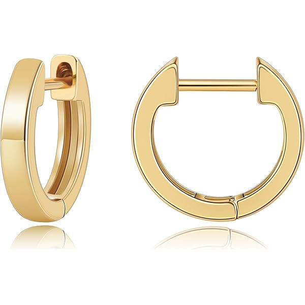 U7 Huggie Earrings, Small Hoop Earrings for Women, Hypoallergenic Stainless Steel Silver/Gold/Bla... | Amazon (US)