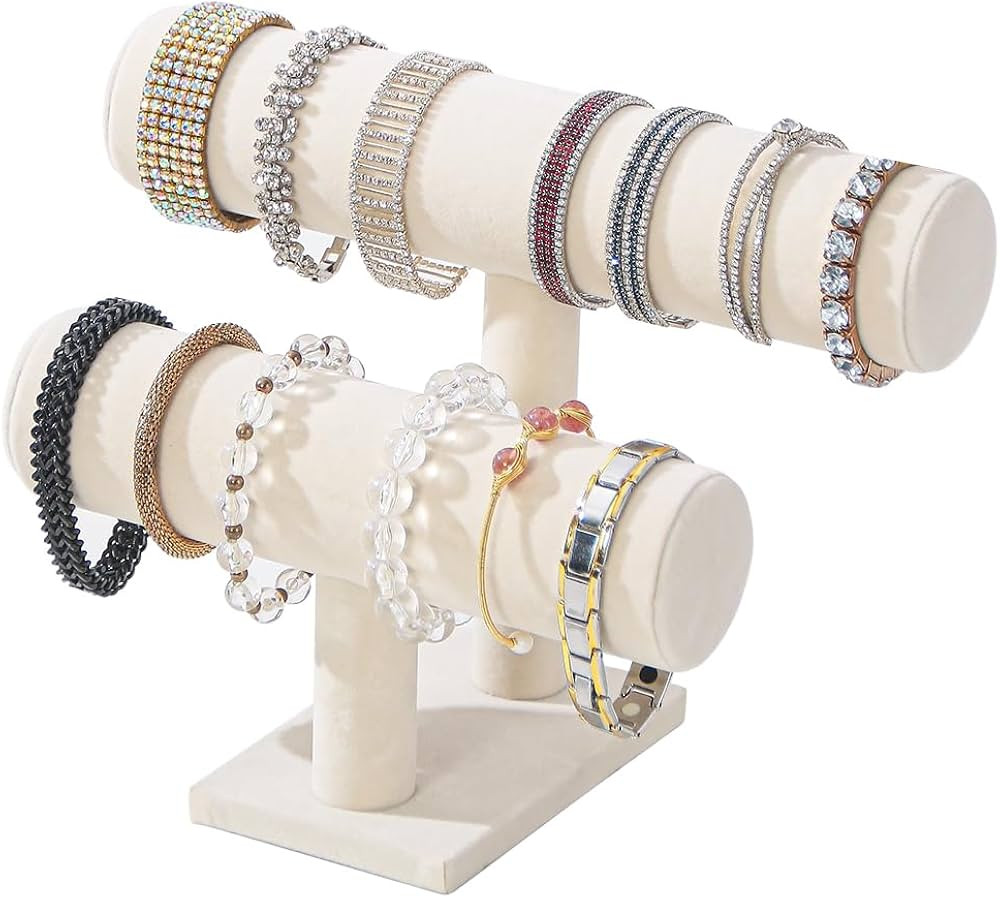 Coward 2 Tier Bracelet Holder Jewelry Display Stand, Necklace Bangle Bracelet Watch Organizer Sto... | Amazon (US)