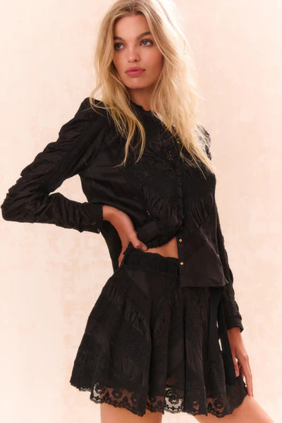 Shayda Lace Mini Skirt | LoveShackFancy