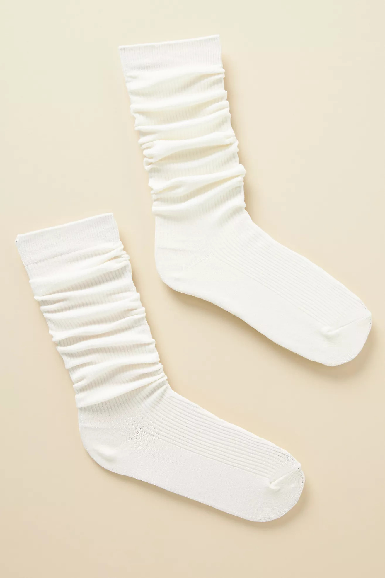 By Anthropologie Knee-High Ribbed Trouser Socks | Anthropologie (US)