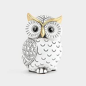 Owl Statue for Home Decor Accents,Owl Decor for Bookshelf Bedroom Living Room Office Table Desk M... | Amazon (US)