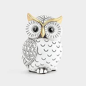 Owl Statue for Home Decor Accents,Owl Decor for Bookshelf Bedroom Living Room Office Table Desk M... | Amazon (US)