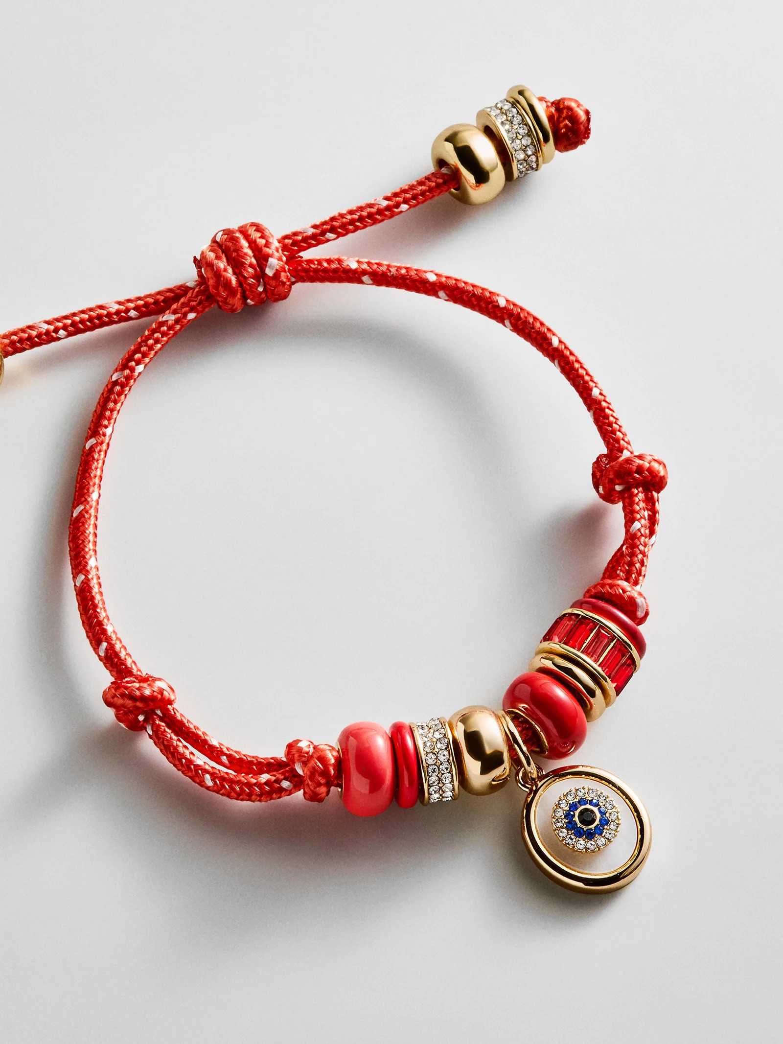 Eye Candy Evil Eye Paracord Bracelet - Red | BaubleBar